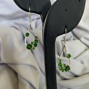 *SOLD* JTV Emerald Dangle Earrings